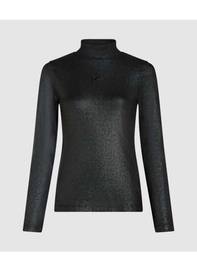 GLITTER COATED LS JERSEY TOP