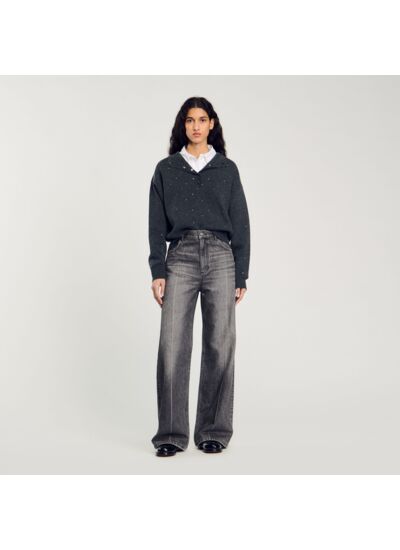 Pull à capuche strassé