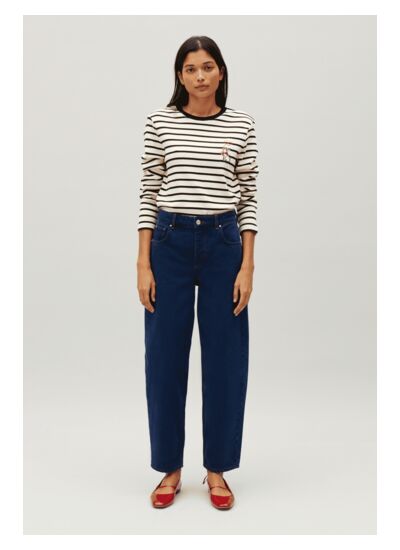 Tee-shirt marinière Jean Toto bicolore