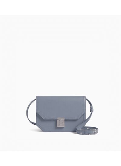 Petit sac bandoulière Rose en cuir lisse
