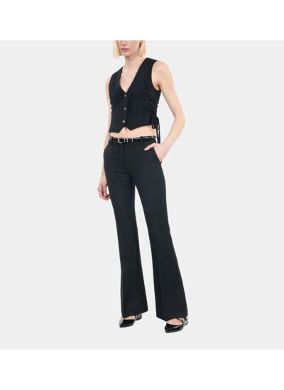 Gilet Avec Laçage Noir Femme