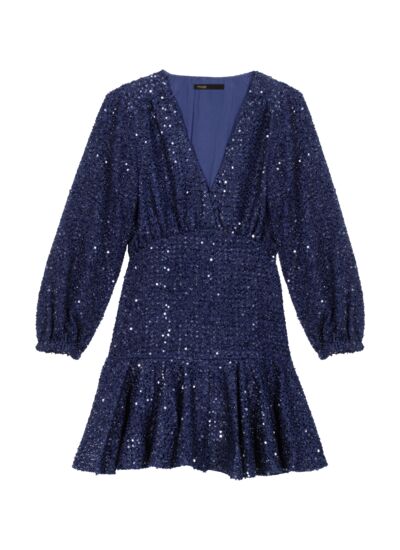 Robe courte à sequins