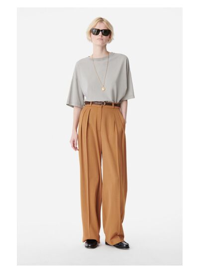 PANTALON DROIT En Viscose Mélangée