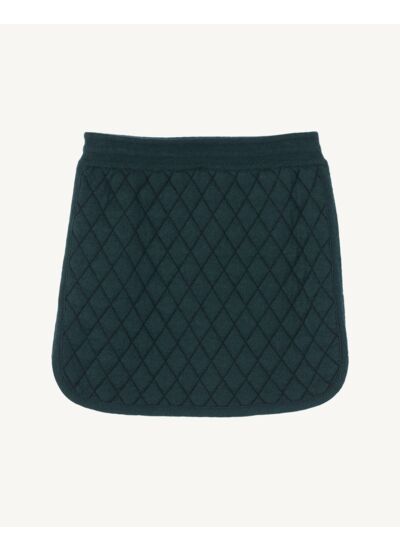 Mini jupe matelassée - Femme - VERT ZURICH/NOIR