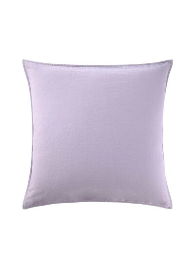 Desforges - Taie d'oreiller en satin de coton lavé rose, Palerme