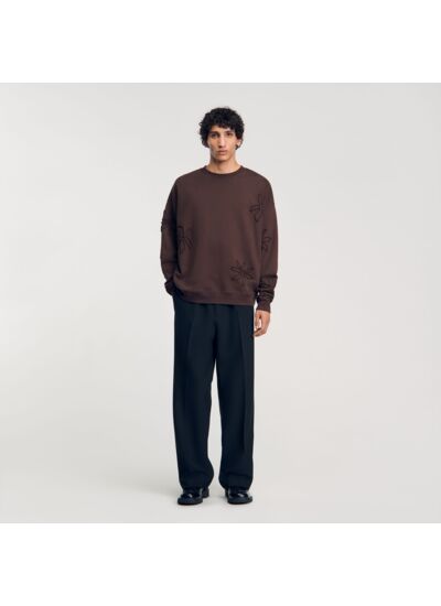 Sweatshirt oversize fleurs