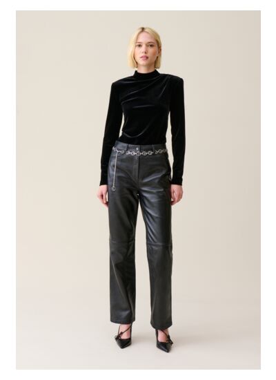 Top cintré velours noir