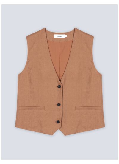 Veste sans manches lin Vicky SAFARI