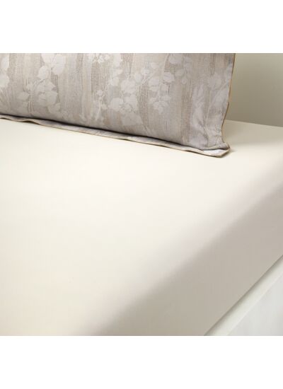 Yves Delorme - Drap housse en satin beige, Nymphes