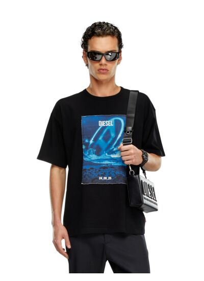 T-shirt à manches longues avec empiècement imprimé