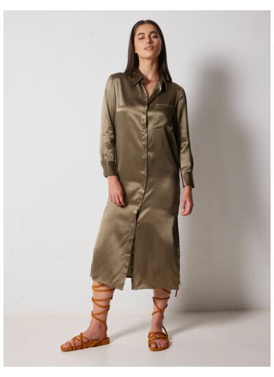 Robe Soie Rosemary KAKI
