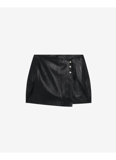 Jupe Short En Cuir Vernis Remzy