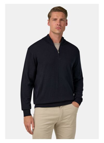 Pull Demi Zip En Laine Mérinos