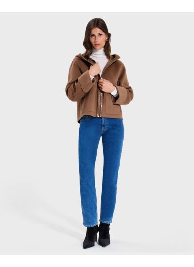 Manteau Marjy Canelle en Laine