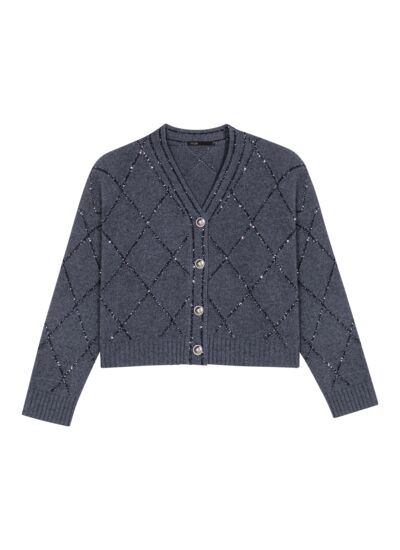 Gilet en maille à sequins