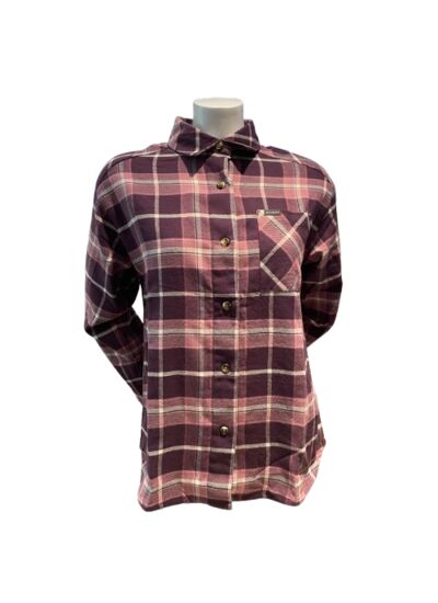 W FOXFIELD RUN FS FLANNEL Rose