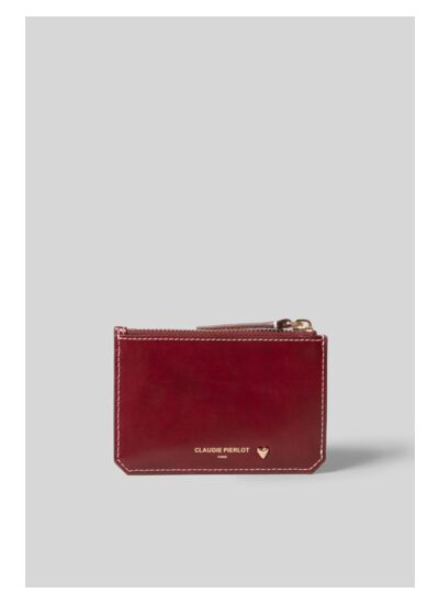 Porte carte cuir coeur doré