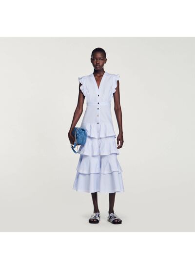 Robe longue à volants