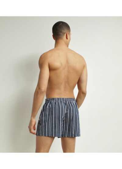 Lot de 2 caleçons homme en coton bio à rayures Indigo Dim Good