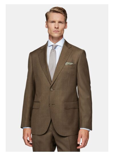 Costume en Laine Mélangée Extensible