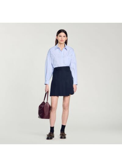 Chemise à carreaux ornée de studs