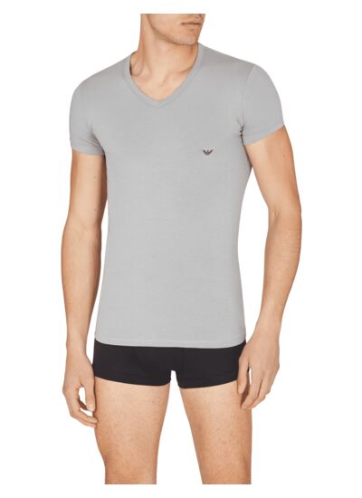 Lot de 2 t-shirts en tricot pour homme - gris/marine