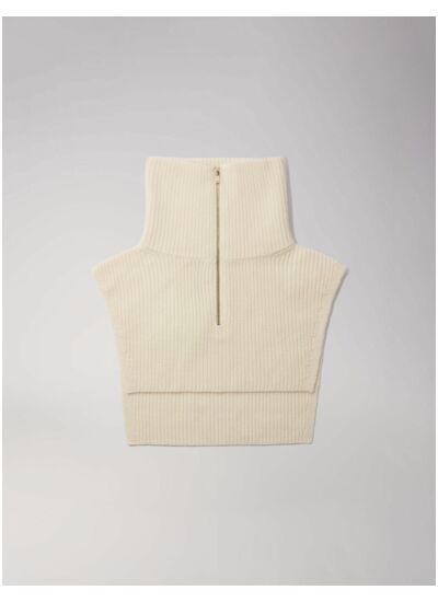 Col zippé en laine et cachemire