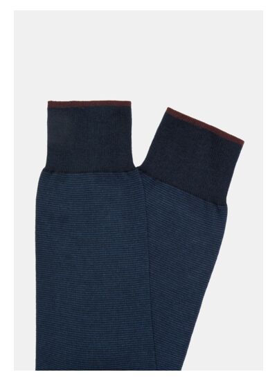 Chaussettes Rayées Micro Motif En Coton Bio