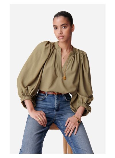 Blouse Bell En Viscose Mélangée