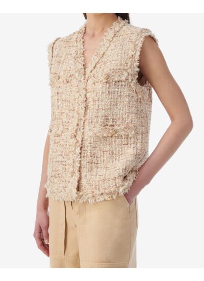 Veste Sans Manches En Tweed