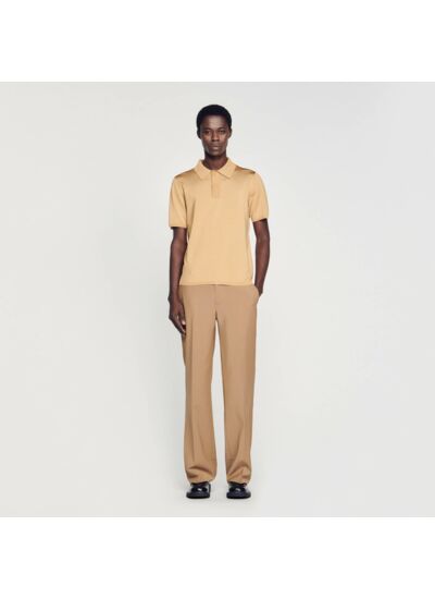 Polo en maille à manches courtes