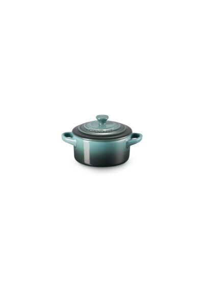 Mini cocotte 10cm en céramique bleu océan