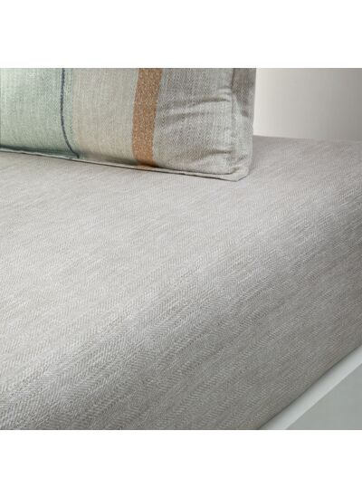 BOSS Home - Drap housse en satin de coton gris, Kells