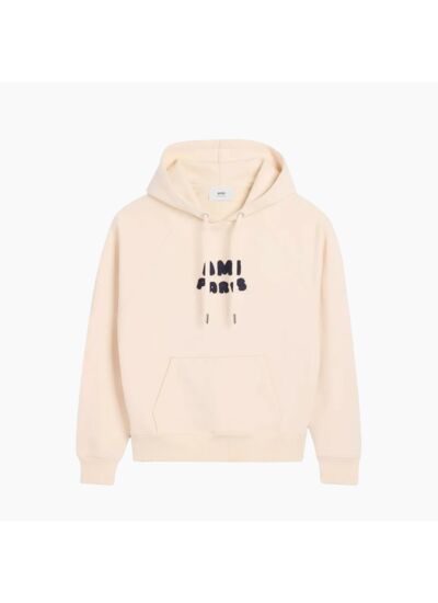 Ami Paris Hoodie Patch Ami Paris Blanc Creme
