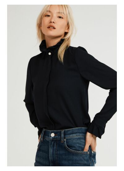 Chemise col victorien marine