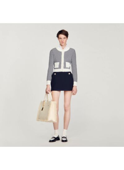 Cardigan en maille bouclette