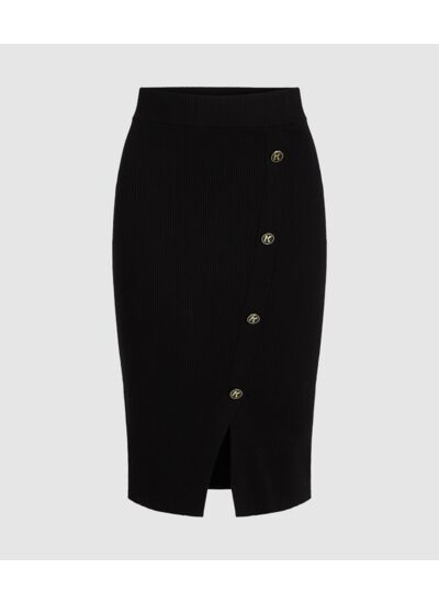 K BUTTONS KNIT MIDI SKIRT