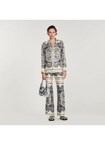 Chemise en soie imprimée