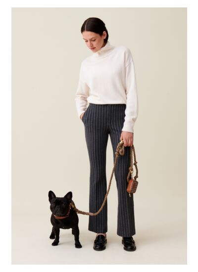 Pantalon flare à rayures