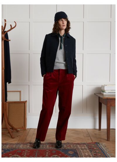 VESTE BOUCLETTE COL