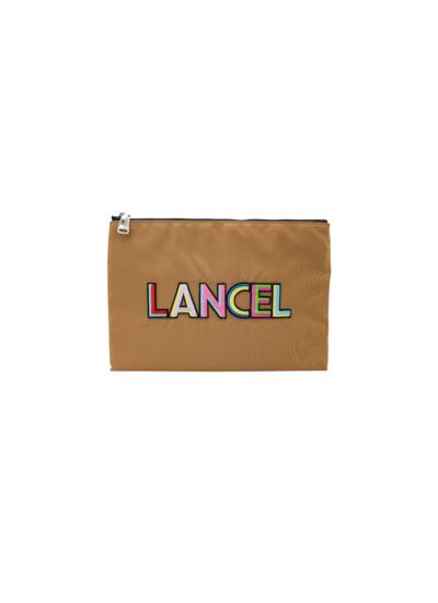 LOU - POCHETTE ZIPPE - Biscuit