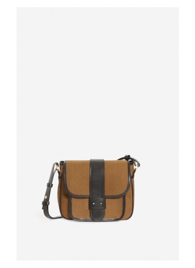 Sac À Rabat Frankie En Coton Mélangé Et Cuir Lisse