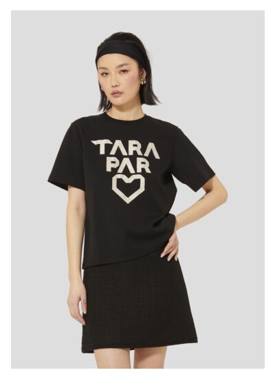 T-Shirt Trefle-Noir en Coton