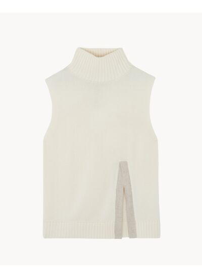 Pull Manal Pull Cachemire Femme Col Cheminée, 4 fils