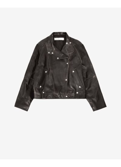 Blouson Col Montant En Cuir Shona