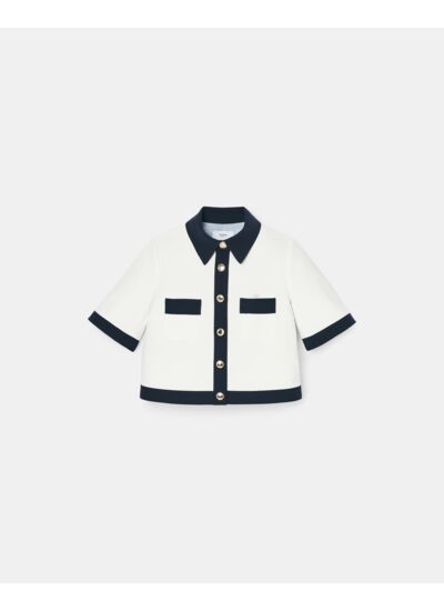 Chemise courte bicolore
