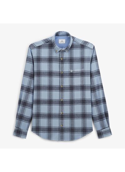 Chemise à carreaux bleue