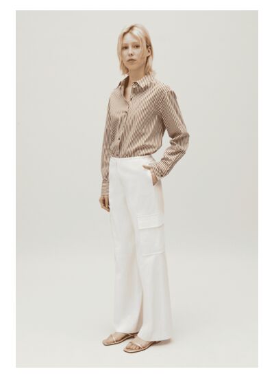 Pantalon cargo blanc