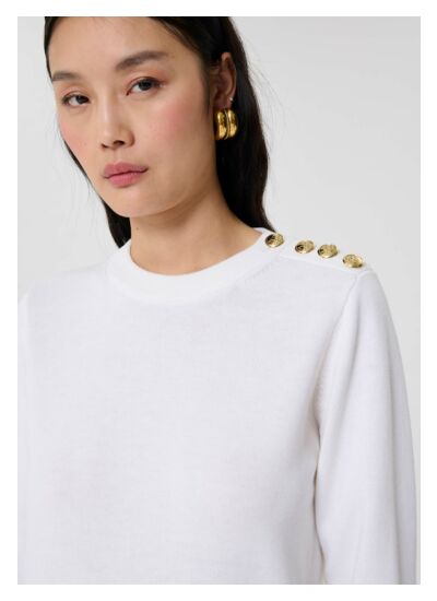 Pull Prunette-Ecru en Polyester