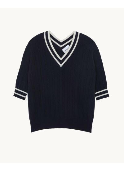 Pull Maddie Pull Col V Cachemire Torsadé, 2 fils